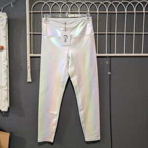 BNWT Size 6-8 Zyia White Unicorn Luxe 7/8 24" Leggings
